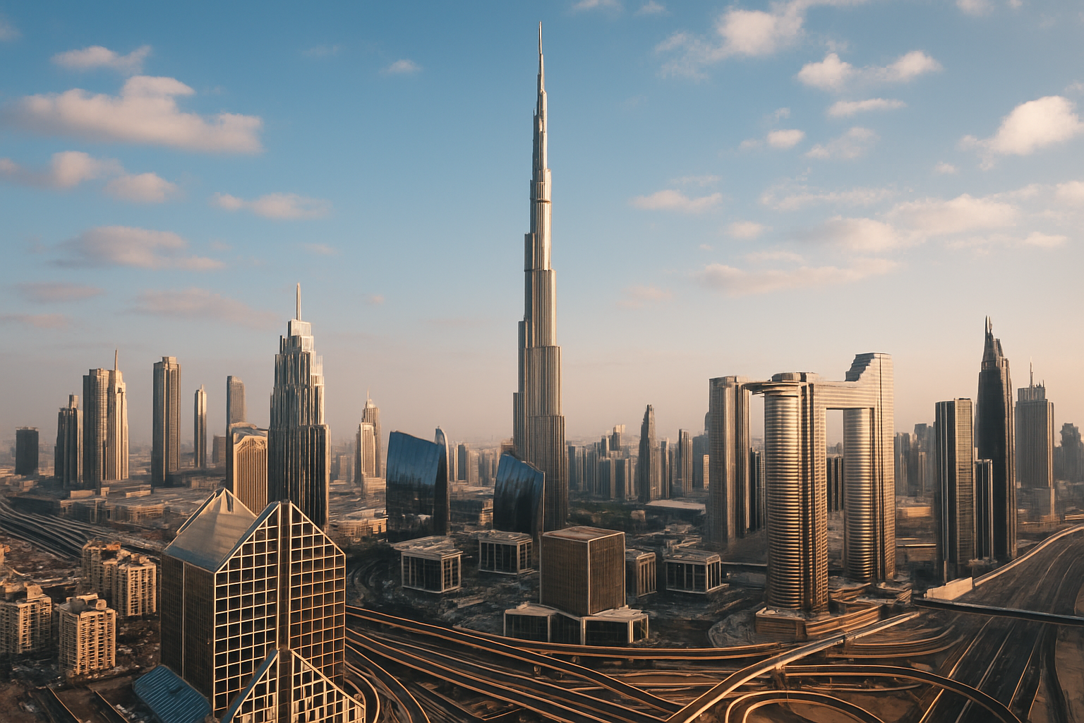 Burj Khalifa skyline view in Dubai